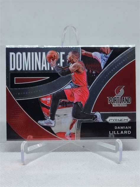 2021 22 Panini Prizm 18 DAMIAN LILLARD Dominance INSERT CARD A2F EBay