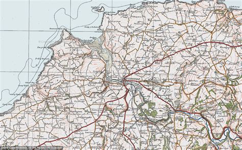 Historic Ordnance Survey Map Of Ceredigion Coast Path 1923