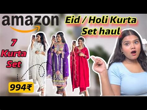 Eid Holi Amazon Kurta Set Haul Under Budget Affordable Amazon