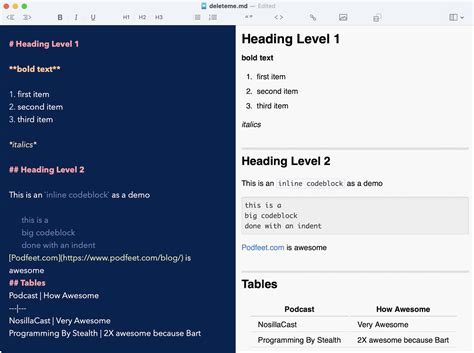 Macdown A Lovely Open Source Markdown Editor For The Mac Podfeet