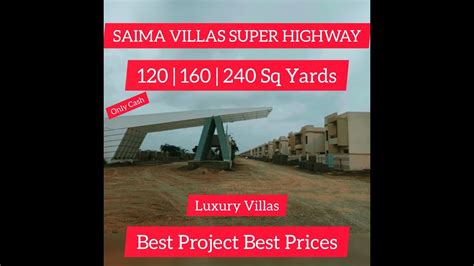 Saima Villas Main Super Highway Prime Location Society YouTube