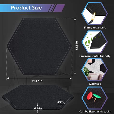 Snapklik DEKIRU 12 Pack Self Adhesive Hexagon Acoustic Panels