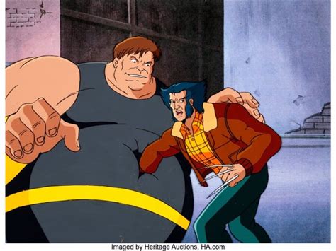 X-Men Blob and Wolverine Production Cel Marvel Studios, c. 1992-97. by ...