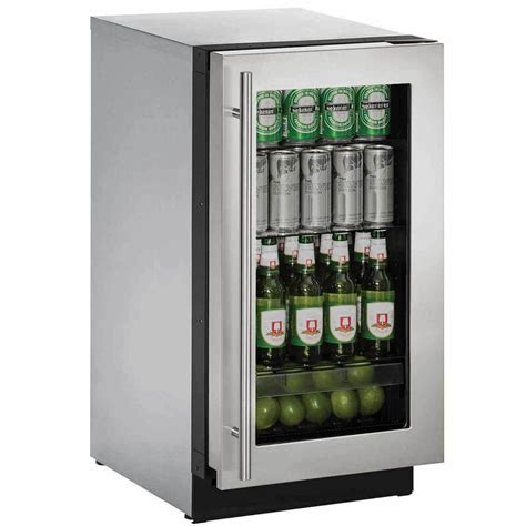 U Line 18 Stainless Glass Door Refrigerator West Marine