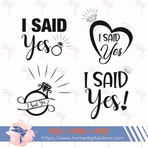 I Said Yes SVG PNG DXF