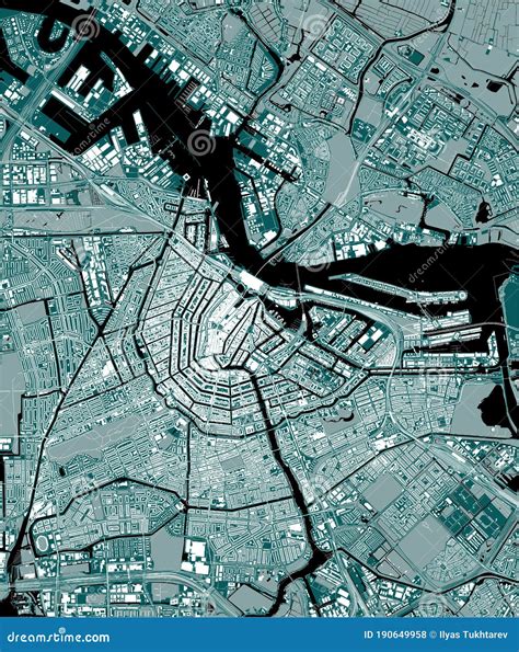 Mapa De La Ciudad De Amsterdam Stock De Ilustraci N Ilustraci N De