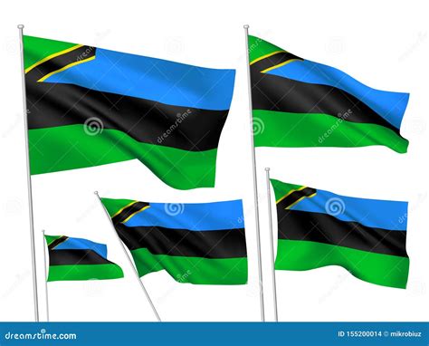 Zanzibar Flag Map