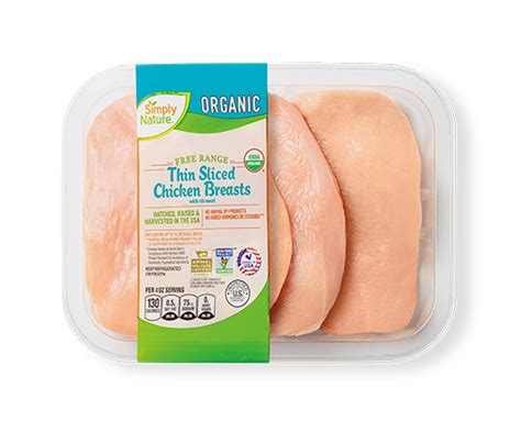 Simply Nature Organic Thin Sliced Chicken Breasts ALDI US