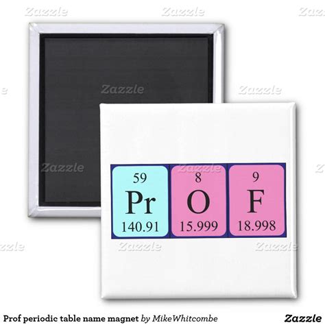 Prof Periodic Table Name Magnet Wedding Prints Table Names Brainy