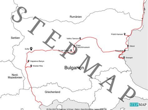 Stepmap Bulgarien Landkarte F R S Dosteuropa