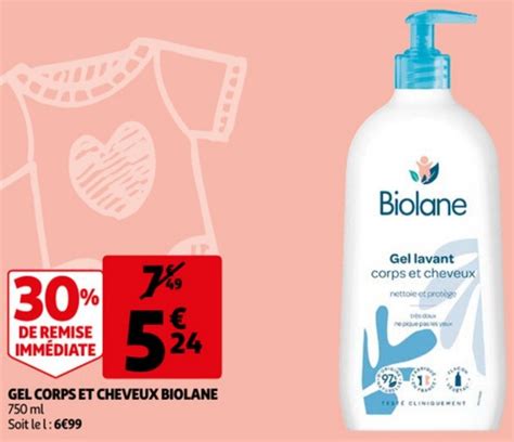 Gel Corps Et Cheveux Biolane Ml Promotie Bij Auchan