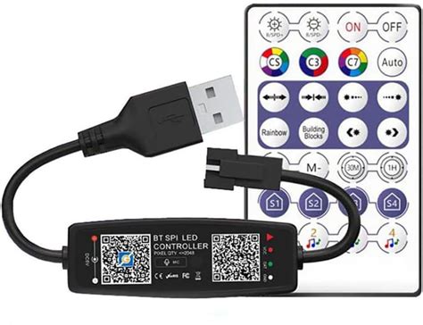 Vrabocry Ws Ws B Controller A Led Bluetooth Con Microfono Per