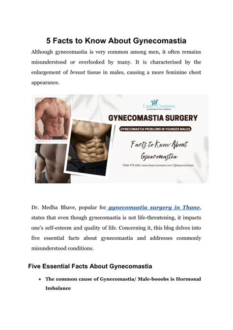 PPT 5 Facts To Know About Gynecomastia PowerPoint Presentation Free