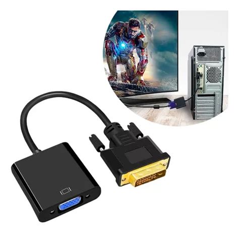 Adaptador Convertidor De Dvi D A Vga Mercadolibre