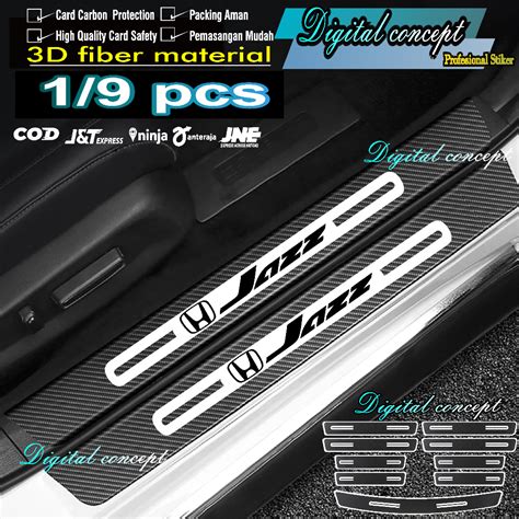 Jual Pcs Stiker Pelindung Pintu Mobil Jazz Karbon D Door Sill Plate