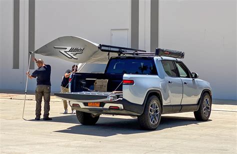 Rivian R1T Spotted At Irvine HQ Testing Awning Rivian Forum R1T R1S