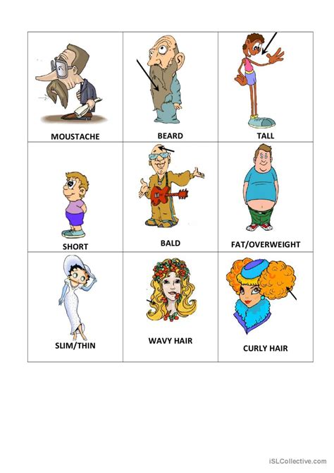 Describing appearance (Flashcards) v…: English ESL worksheets pdf & doc