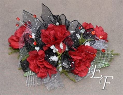 SILK-Red Miniature Carnation Corsage EF-855 | Essex Florist ...