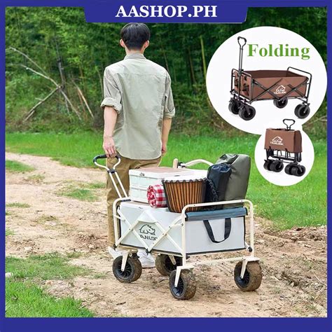 Outdoor Trolley Wagon Foldable Trolleys Cart Beach Camping Trolley Tool