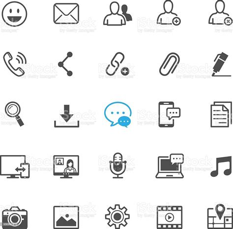 Chat Application Icons Stock Illustration Download Image Now Arts