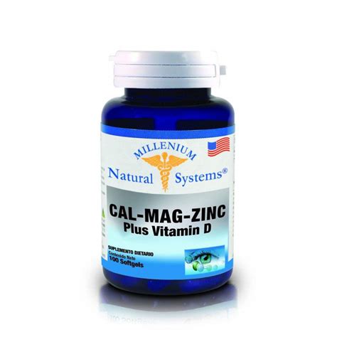 Cal Mag Zinc Plus Vit D 100 Softgels Naturista Virtual