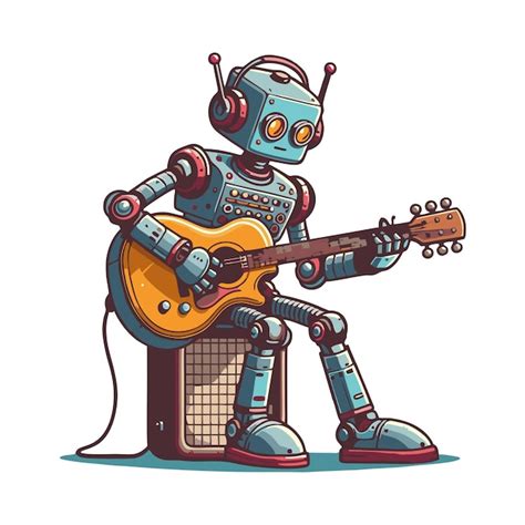 Vector Robot Playing Guitar Premium Ai Generated Vector