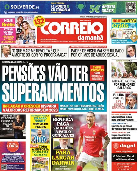 Capa Correio Da Manh Maio Capasjornais Pt