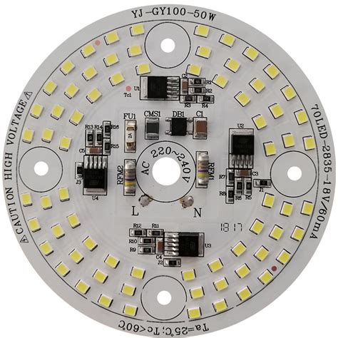 220V 110V 50W 105 Lm W Driverless Ac Smd Aluminum Pcb Led Module For