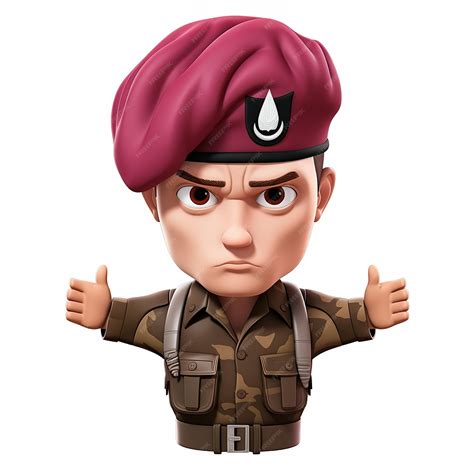 Premium Photo | US Army soldier emoji face waving hi Paratrooper