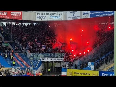 Great Support Hertha Fans At Ostseestadion Hansa Rostock Hertha Bsc