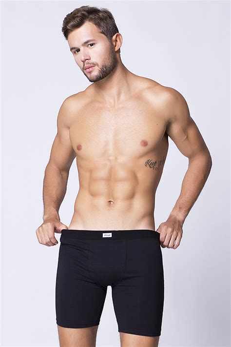 Cueca Boxer Long Preta Suspiro Íntimo