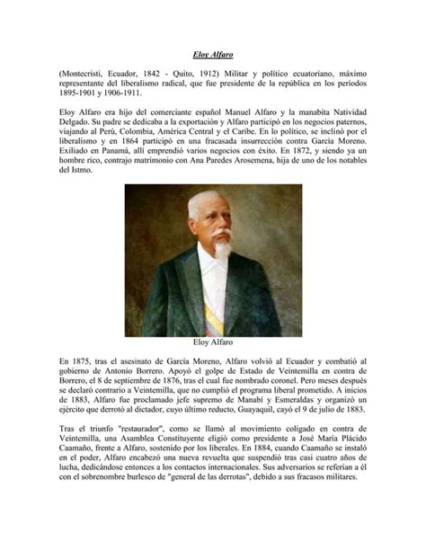 Biografìa Eloy Alfaro PDF