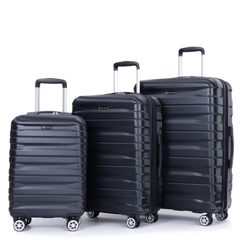 PAPROOS 3 Piece Luggage Sets, Expandable Lightweight Suitcase with 2 ...