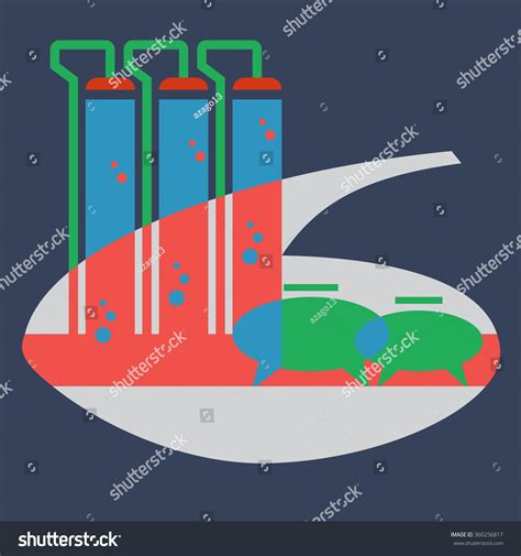 Concept Chemical Science Research Lab Retorts Stock Vector Royalty