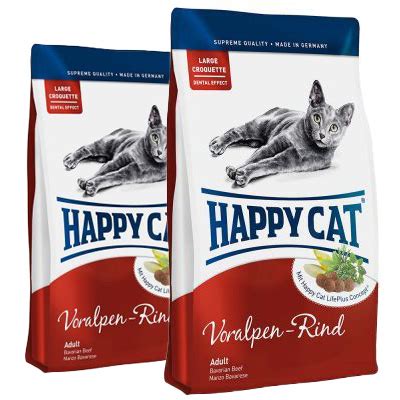 HAPPY CAT Adult Voralpen Rind 20 Kg 2 X 10 Kg Katze