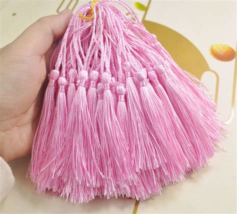 10pcs Pink Silk Tassels 3 Inch Silky Mini Tassels Hand Made Silk Thread Tassels Tassel Charm