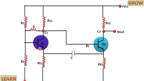 Emitter Coupled Astable Multivibrator Youtube