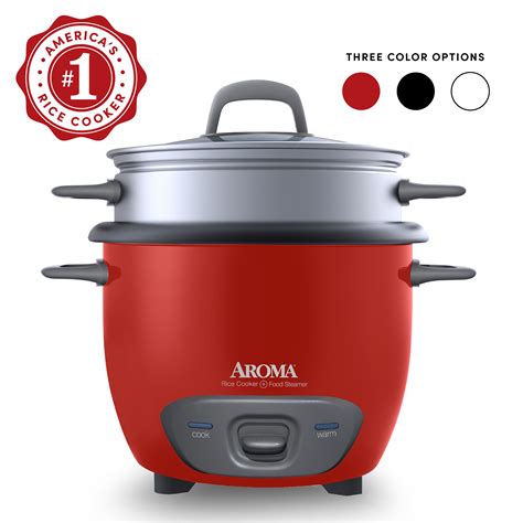 Aroma® 14 Cup Cooked 3qt Rice And Grain Cooker Red New Arc 747 1ngr