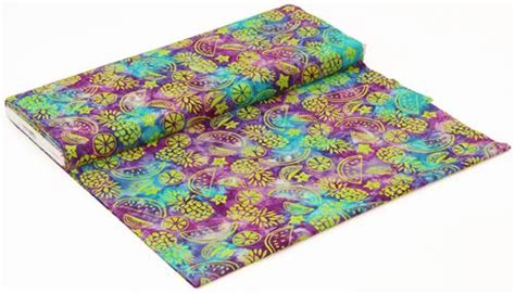 Tela Algod N Batik Multicolor Sarong Violeta Y Verde Deste Ido Fruta