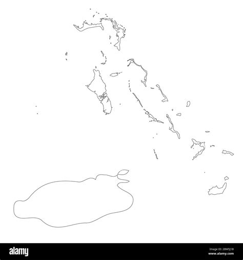 Vector Map Bahamas And Nassau Country And Capital Isolated Vector