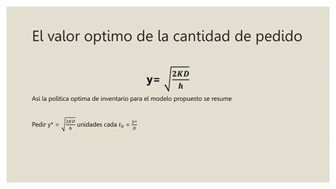 Modelo B Sico De La Cantidad Econ Mica De Pedido Pptx