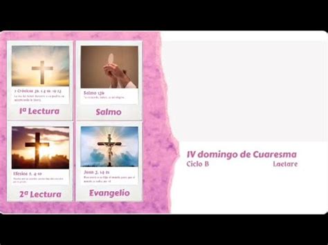 Lectio Divina Iv Domingo De Cuaresma Ciclo B Youtube