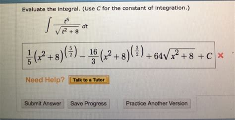 Solved Evaluate The Integral Use C For The Constant Of Chegg