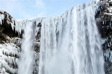 View of Skogafoss Waterfall in Winter 6652719 Stock Photo at Vecteezy