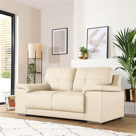 Kansas 2 Seater Sofa Ivory Premium Faux Leather Only £54999