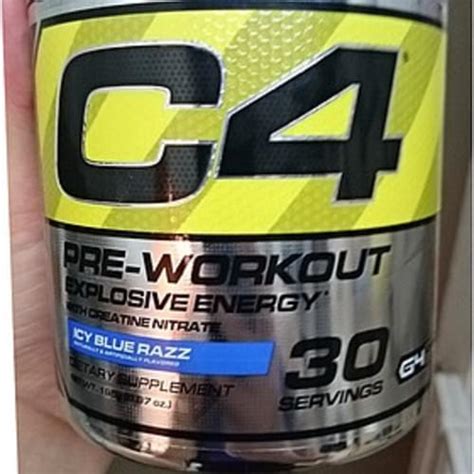 C4 Icy Blue Razz Pre Workout Explosive Energy With Creatine Nitrate 6