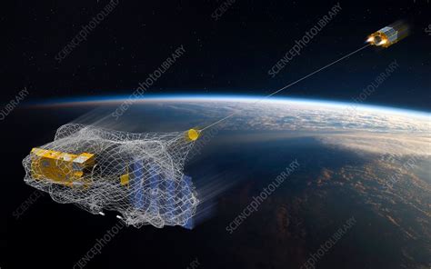 e.Deorbit space debris removal mission, illustration - Stock Image ...