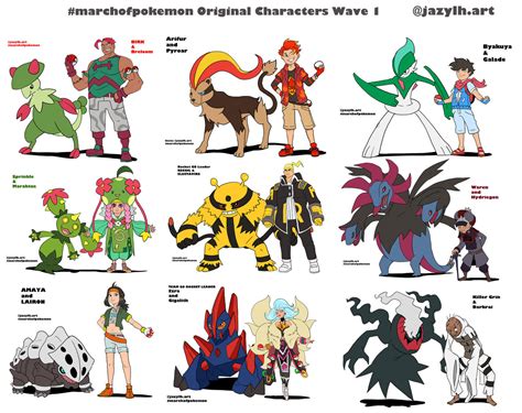 Wave 1 Of Pokemon Trainer Ocs By Jazylh On Deviantart