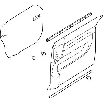 D B Genuine Hyundai Panel Complete Rear Door Trim Lh