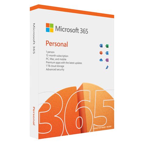 Microsoft 365 Personal 1yr Subscription Medialess Fpp Ekd Online